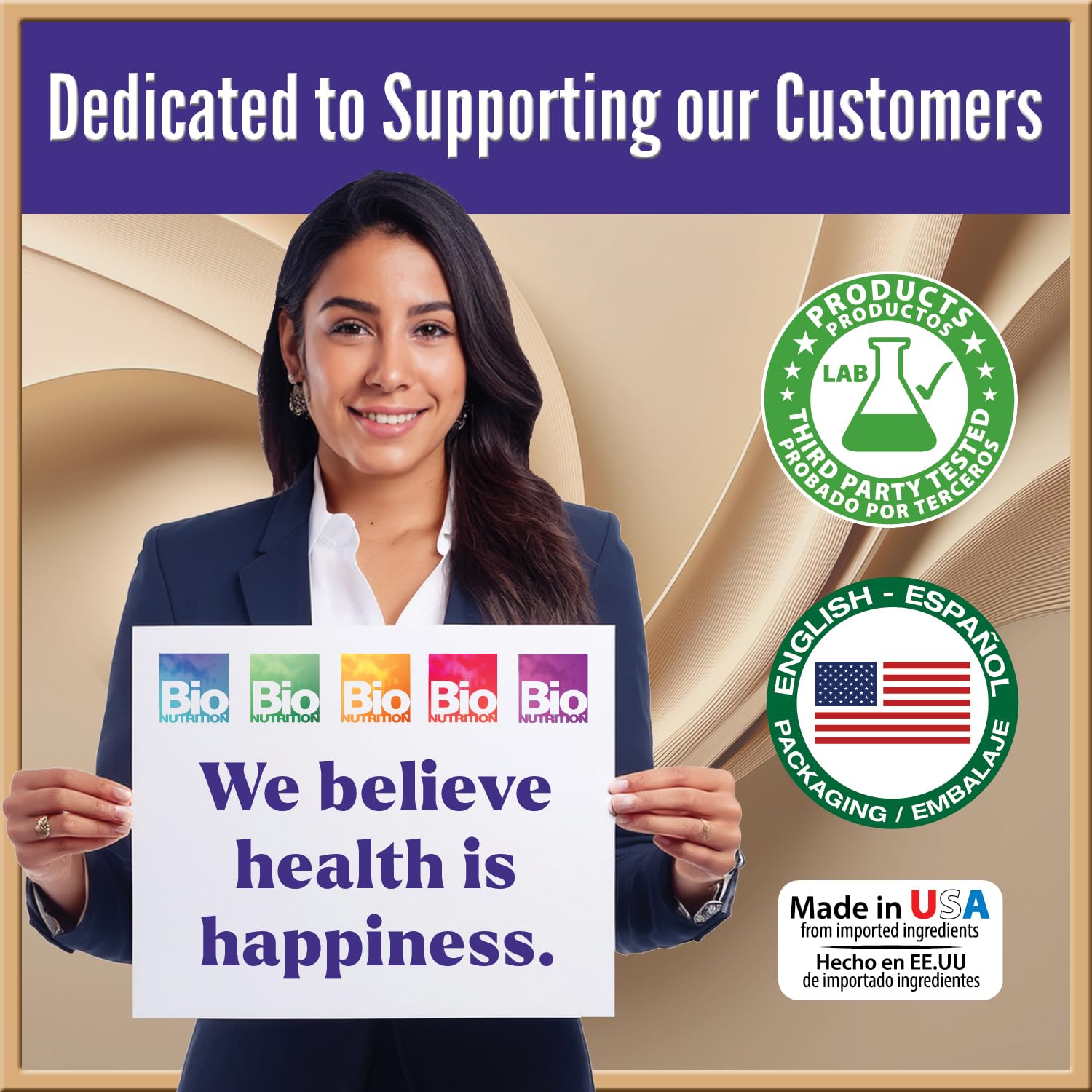 Bio Nutrition Cholesterol Wellness bottle with clean, additive-free labeling.