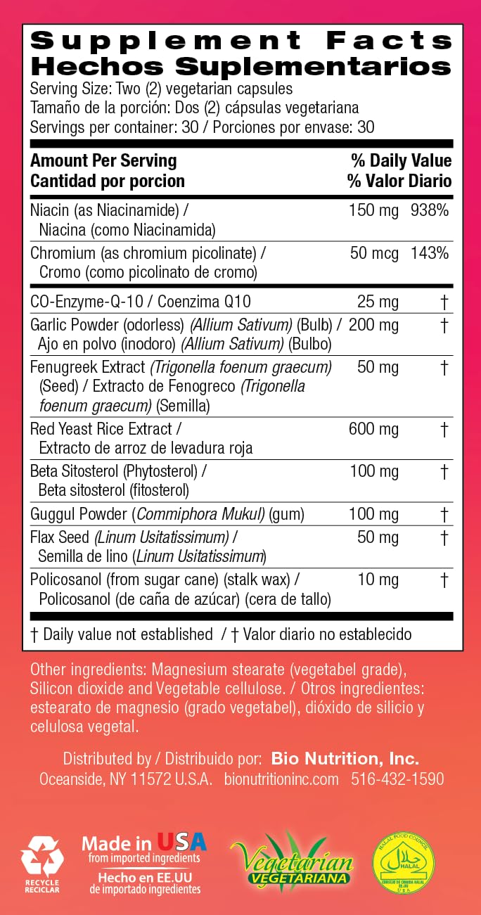 Bio Nutrition Cholesterol Wellness adult-focused capsules ideal for daily wellness goals.