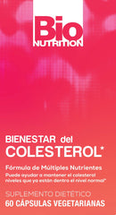 Bio Nutrition Cholesterol Wellness close-up shows capsules free from artificial additives.