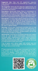 Bio Nutrition Gelatinized Black Maca ingredient label, high-absorption form for better uptake.