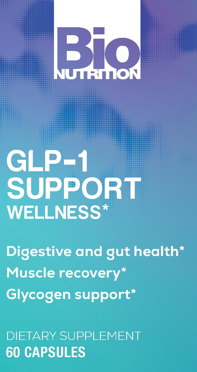 Bio Nutrition GLP-1 Wellness Support bottle on a clean desk for routine integration.