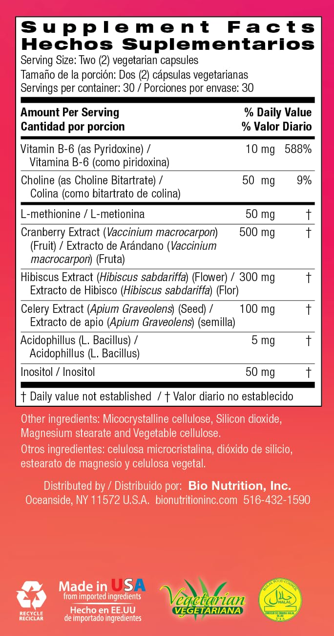 Bio Nutrition Kidney Bladder Wellness capsules with water for convenient daily use.
