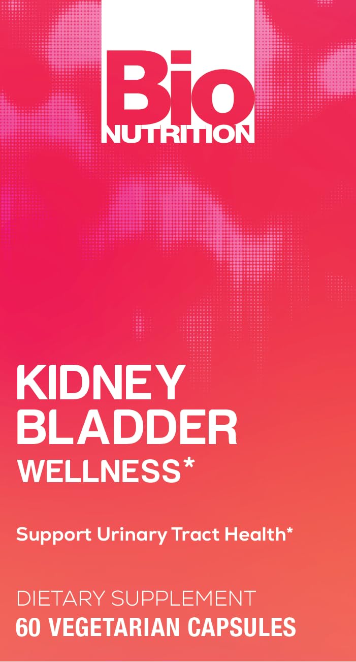 Bio Nutrition Kidney Bladder Wellness packaging emphasizing quality and certification.