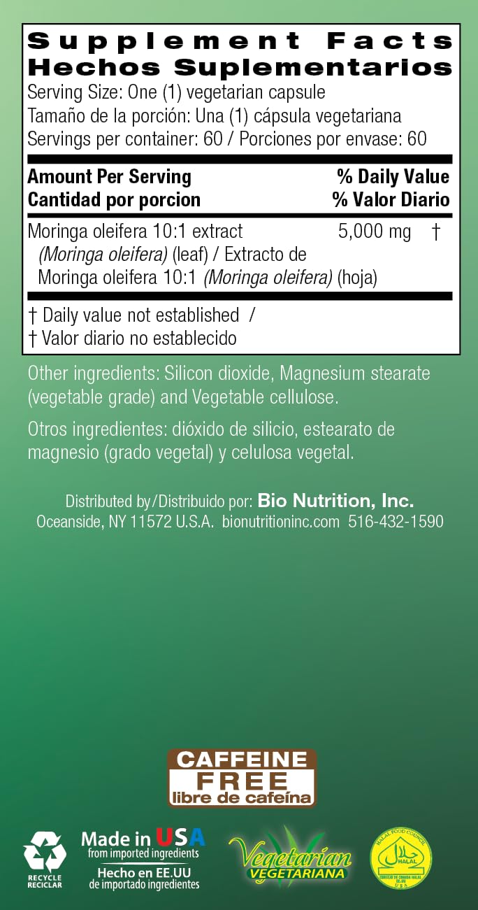Bio Nutrition Moringa 5000 mg, ritual diario fácil de incorporar.