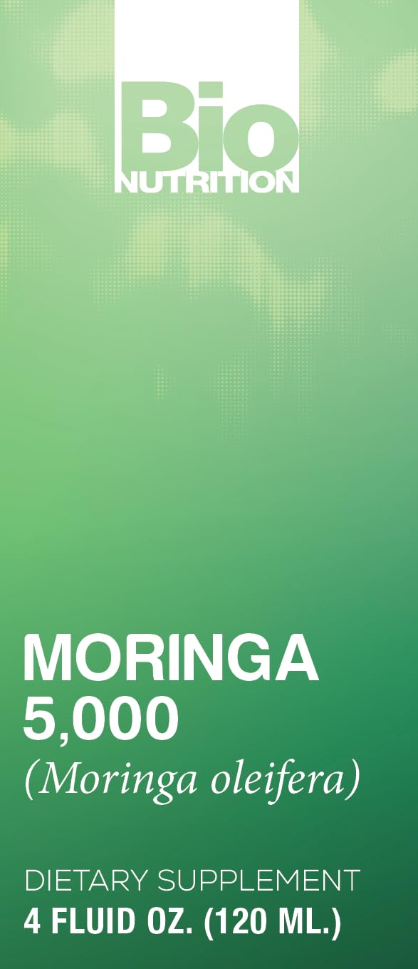 Bio Nutrition Moringa Liquid in a glass with juice for quick use.