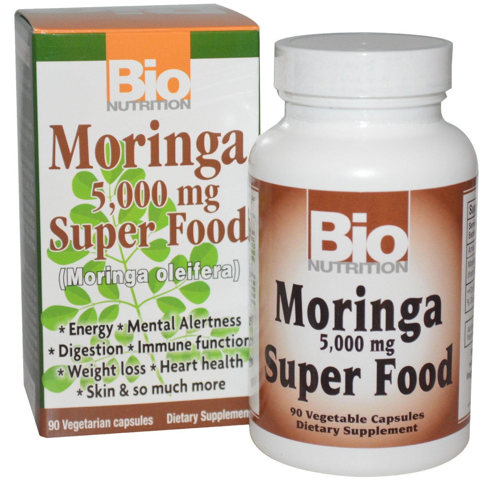 Bio Nutrition Moringa Oleifera bottle for daily vitality and antioxidant support.