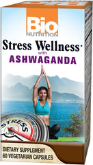 Bio Nutrition Stress Wellness with Ashwagandha bottle — supporting daily calm and balance.