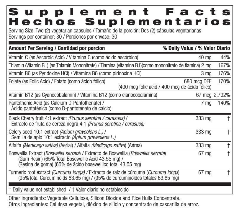 Bio Nutrition Urilow etiqueta detalle con información del producto