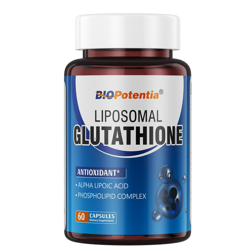 BIO POTENTIA liposomal glutathione bottle signaling antioxidant support for daily wellness