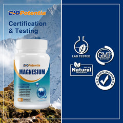 BIO POTENTIA Magnesium capsules with B6 for calmer evenings.