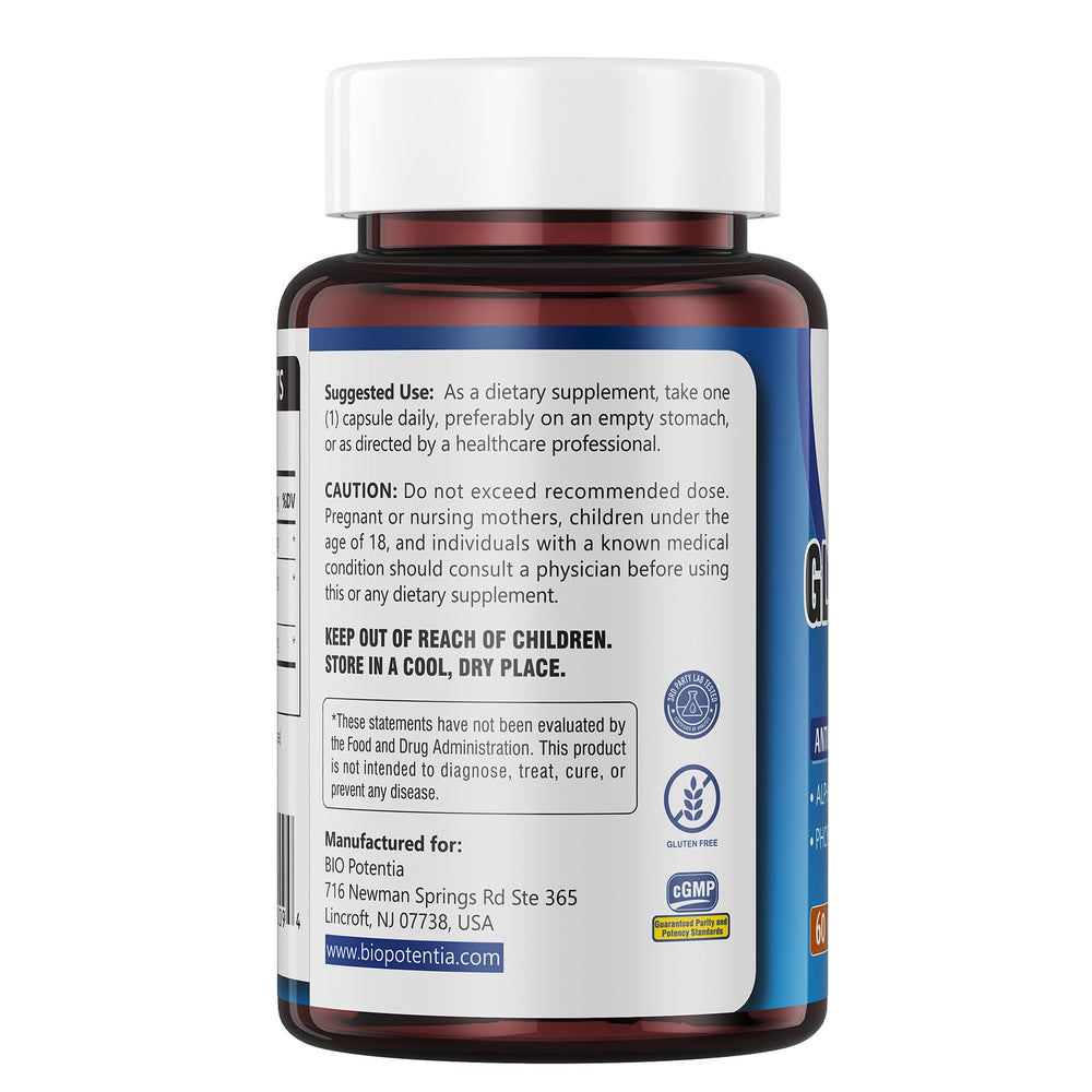 Two-month supply capsule bottle representing 60 capsules from BIO POTENTIA