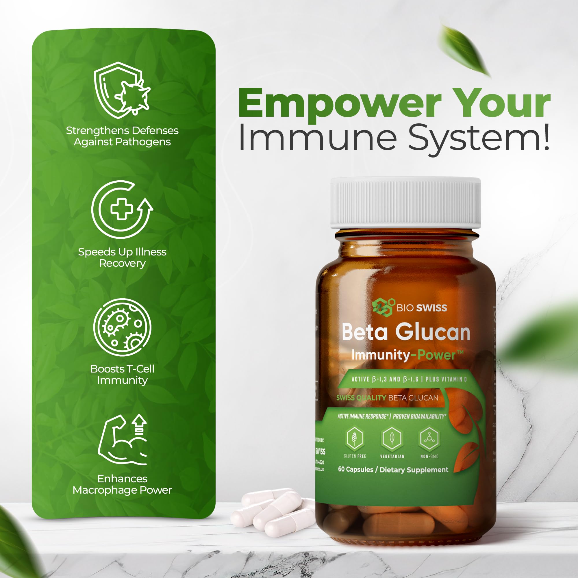 Bio Schwiiz Beta Glucan daily dose capsule for convenience