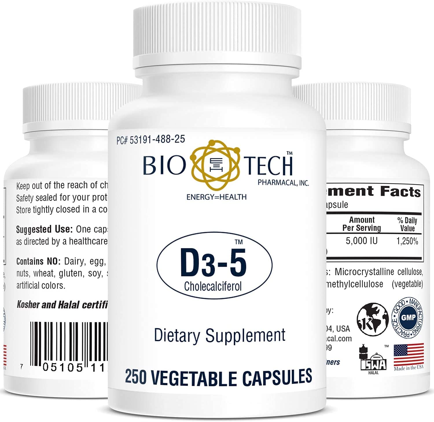Bio-Tech Pharmacal Vitamin D3 in-use scene suggests easy incorporation.