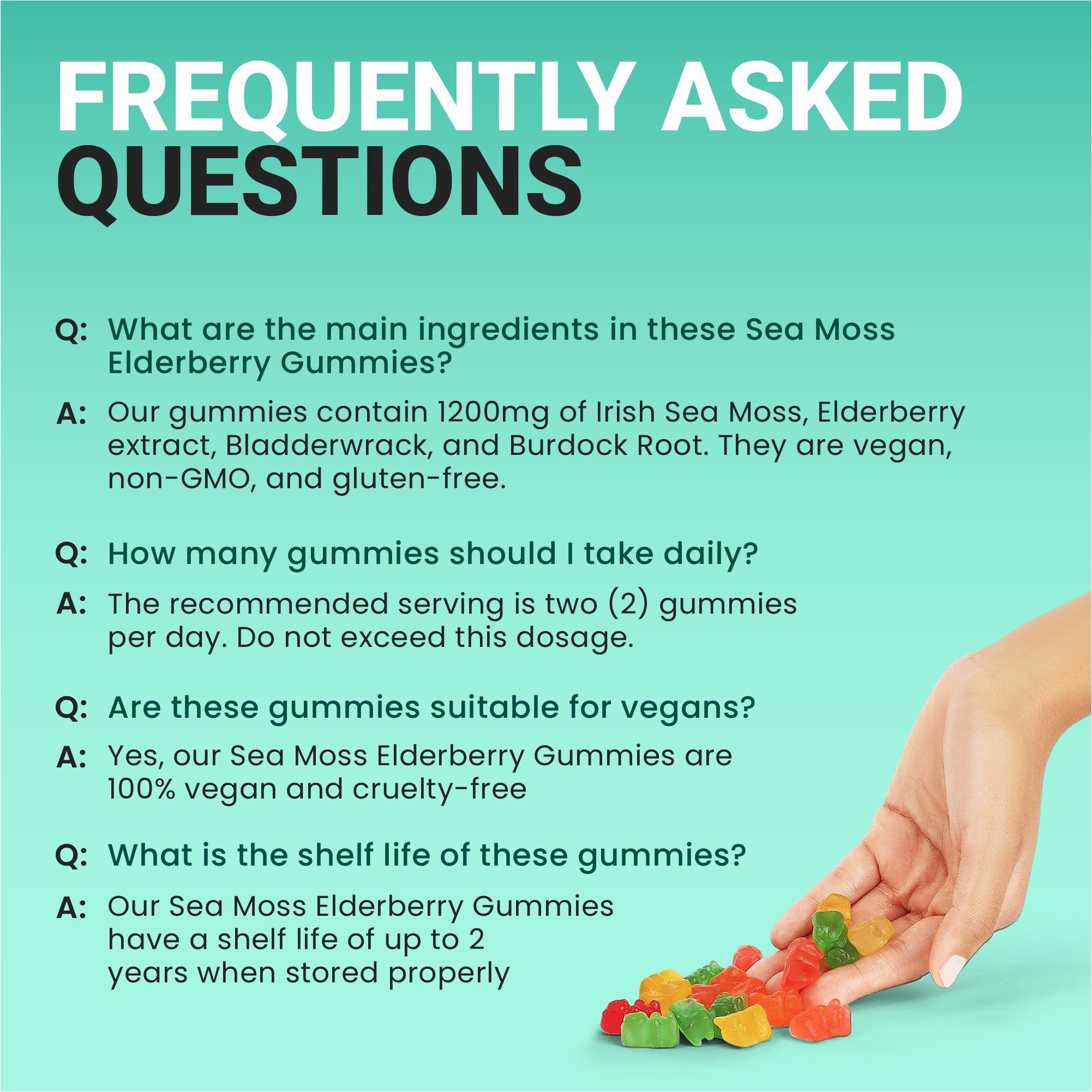 Nutrition label on Bio Vitalica gummies highlights vitamins C, D and zinc.