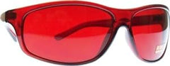Generic Bio Waves red lens glasses for mood balance and UV protection during daily activities.