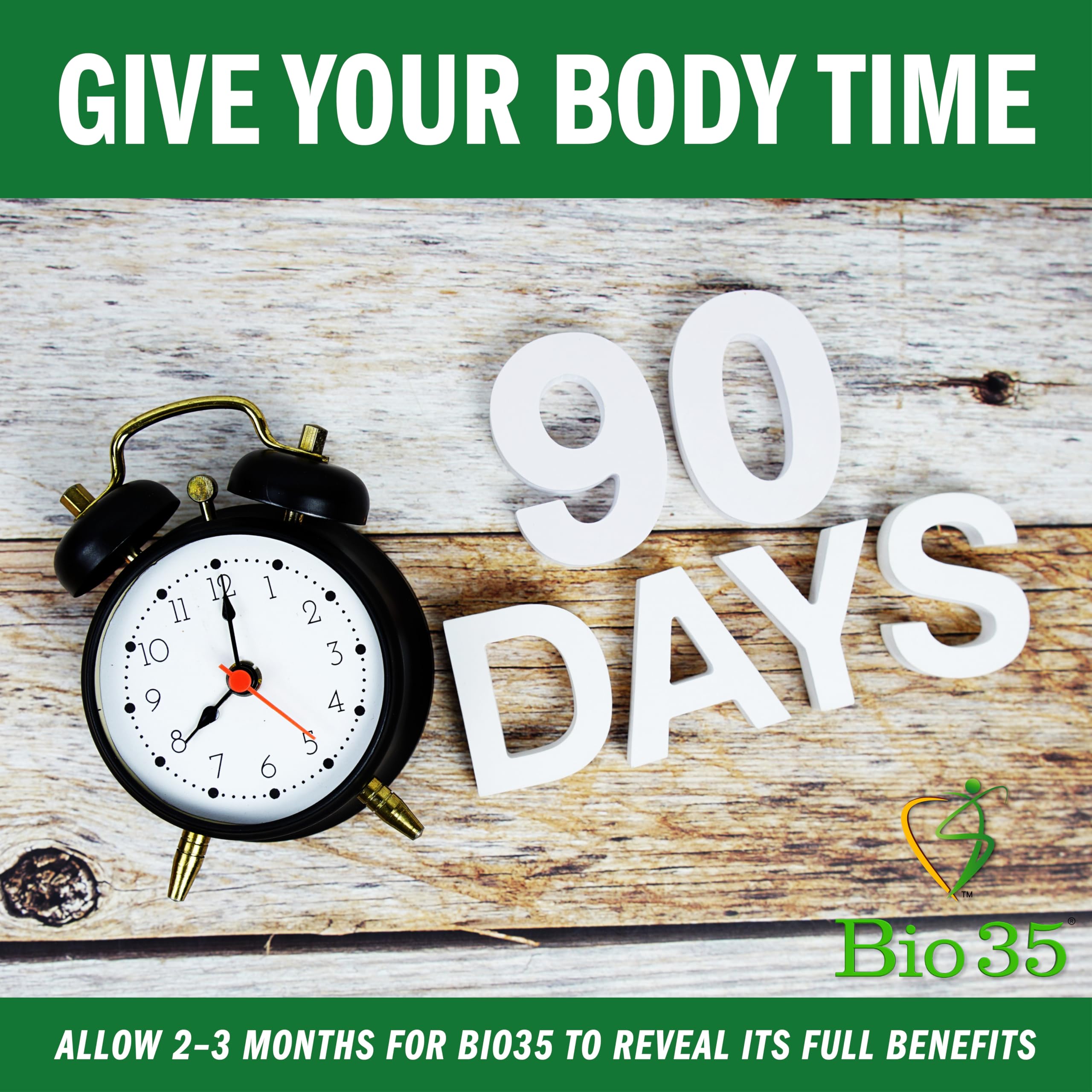 Bio-35 gluten-free, soy-free, and dairy-free packaging for sensitive diets.