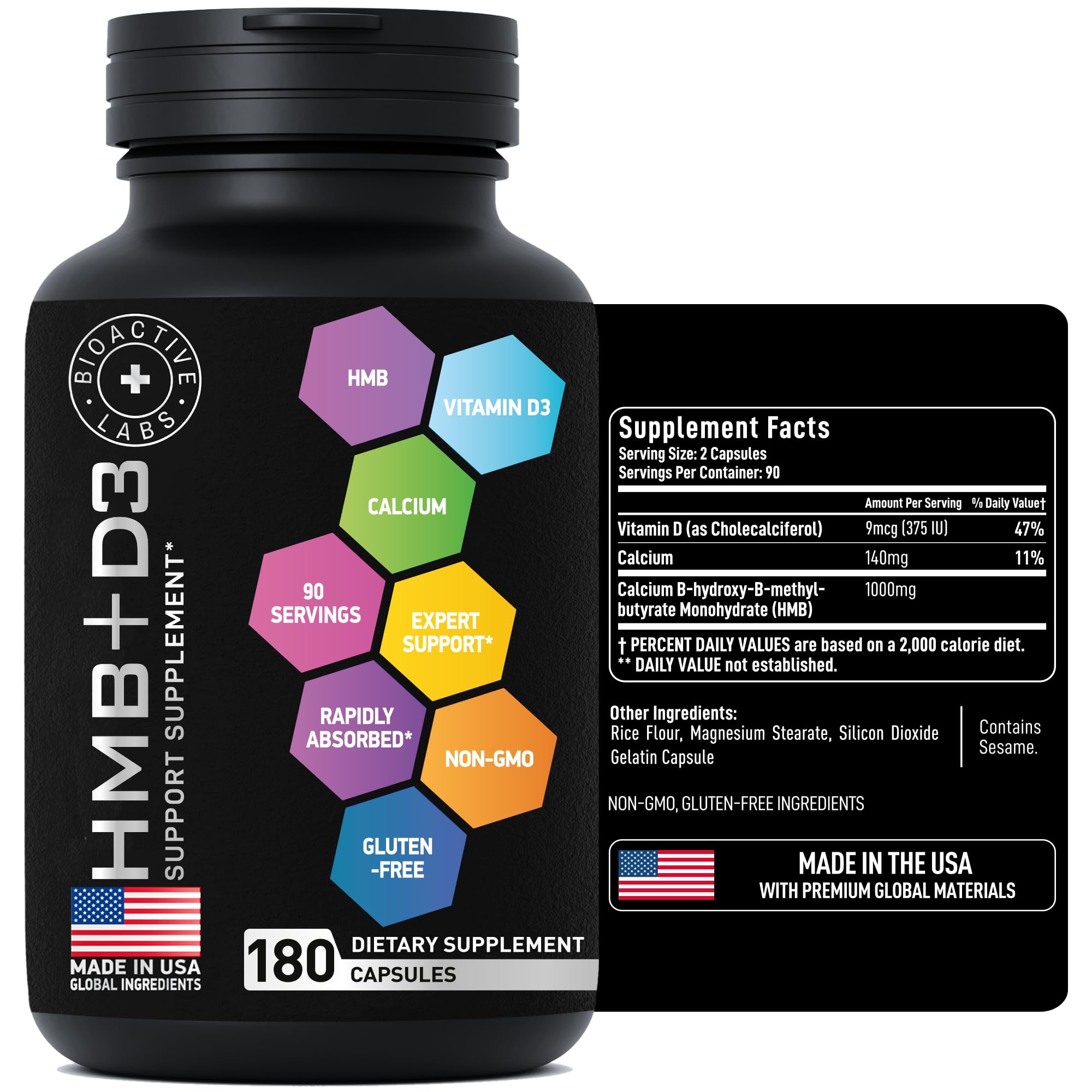 BIOACTIVE LABS HMB-D3 use scene shows athletes taking capsules after workouts
