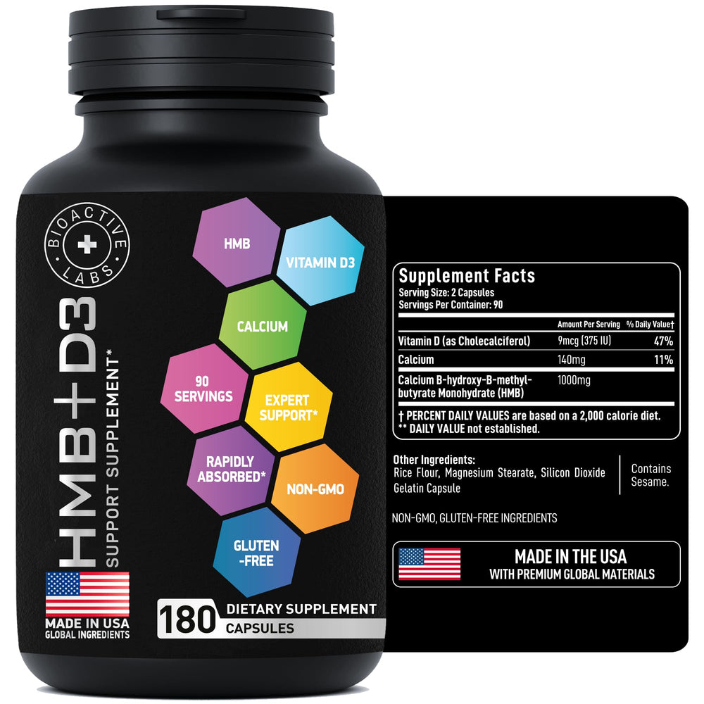 BIOACTIVE LABS HMB-D3 use scene shows athletes taking capsules after workouts