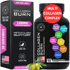 BIOACTIVE LABS Thermogenic Multi Collagen Burn bottle front view for daily vitality