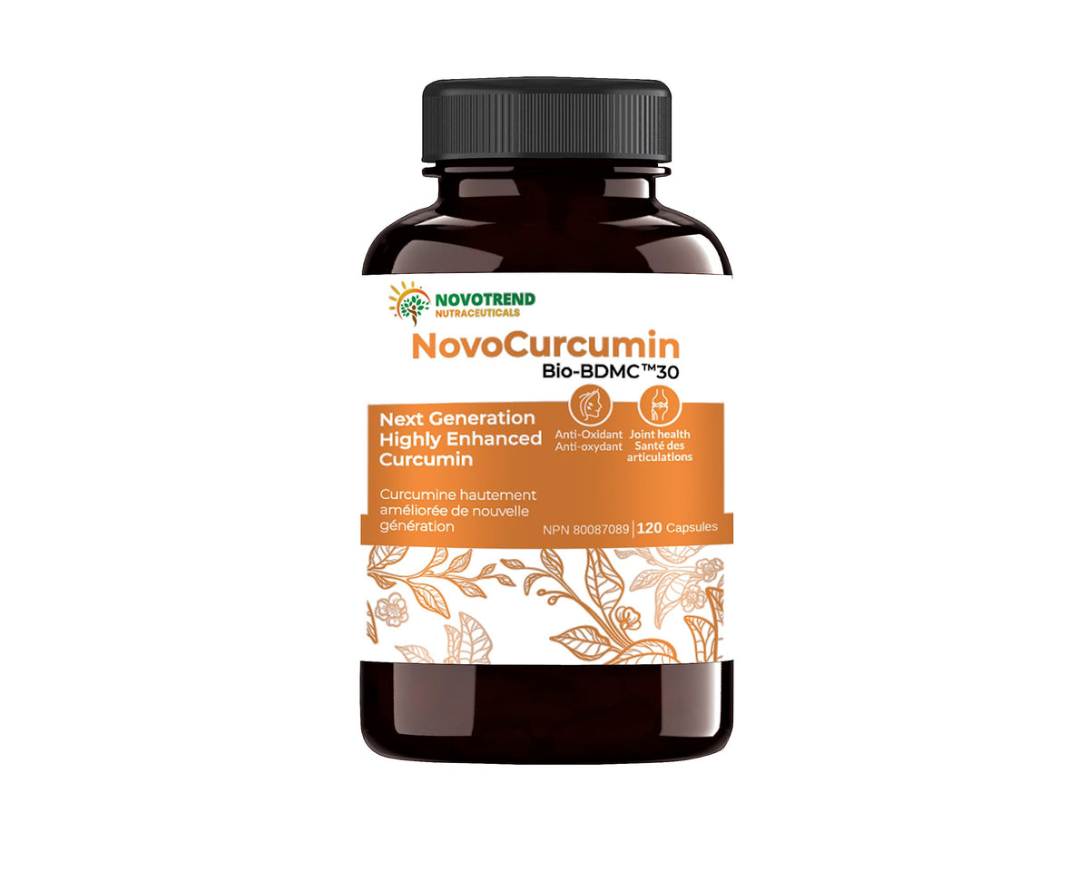 BIOBDMC NovoCurcumin nextgen bottle for easy daily antioxidant support.