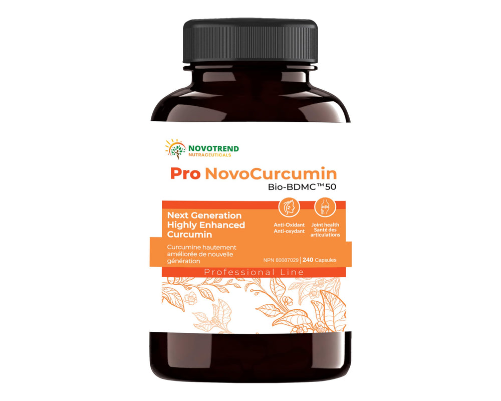 BIOBDMC Pro NovoCurcumin bottle front highlights premium packaging and potency