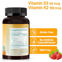 Biobor bottle label closeup highlights D3 and K2 for immune and bone support.