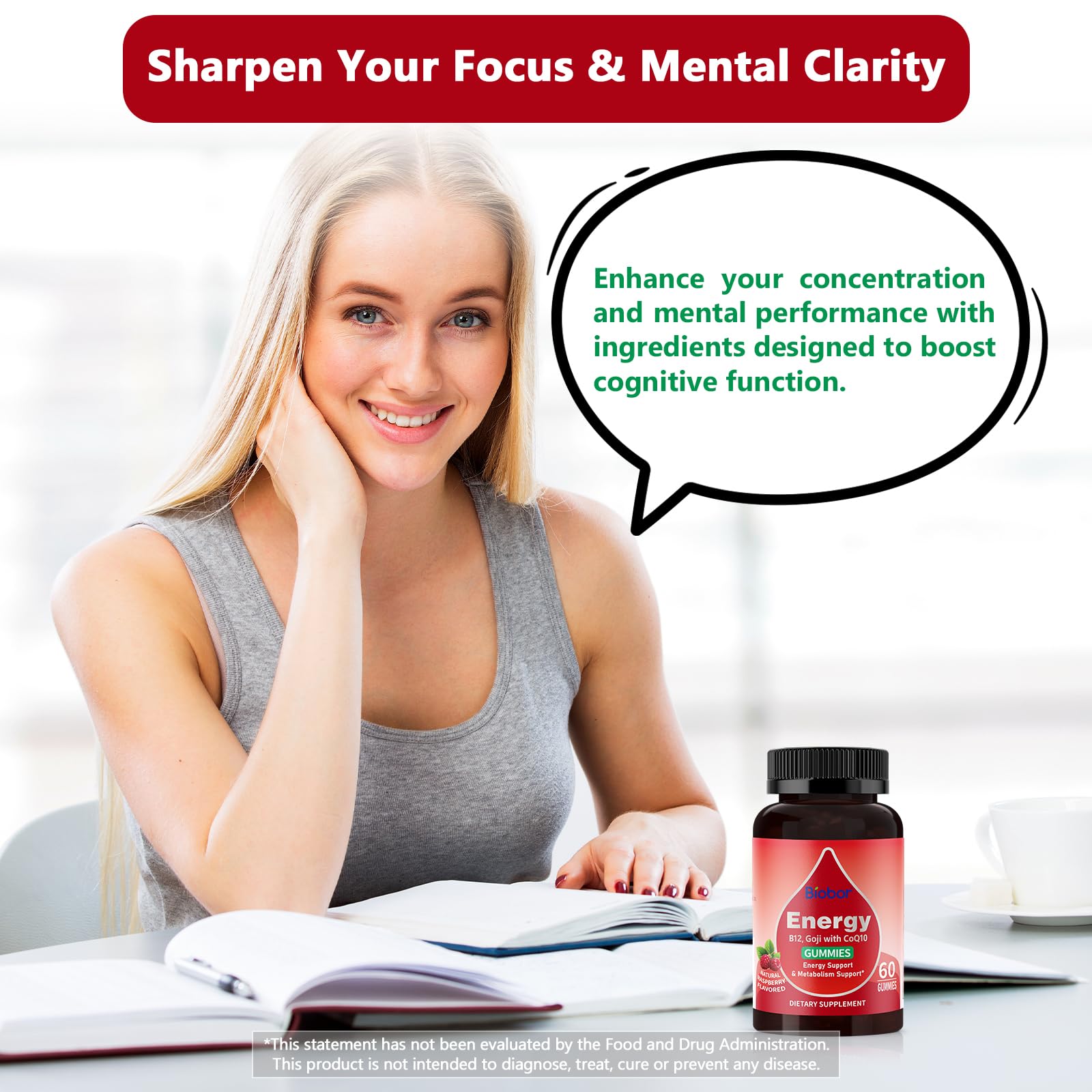 Biobor energy gummies ready for daily use in a routine