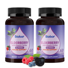 Biobor ElderCraft gummies bottle highlights daily immune support.