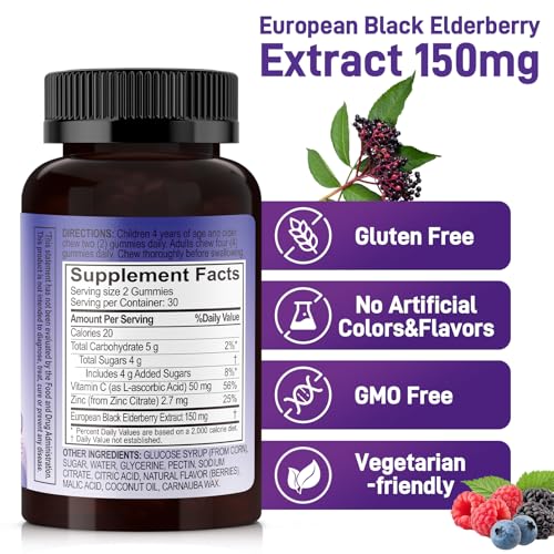 Biobor ingredients label reveals ElderCraft blend from non-GMO European elderberries.