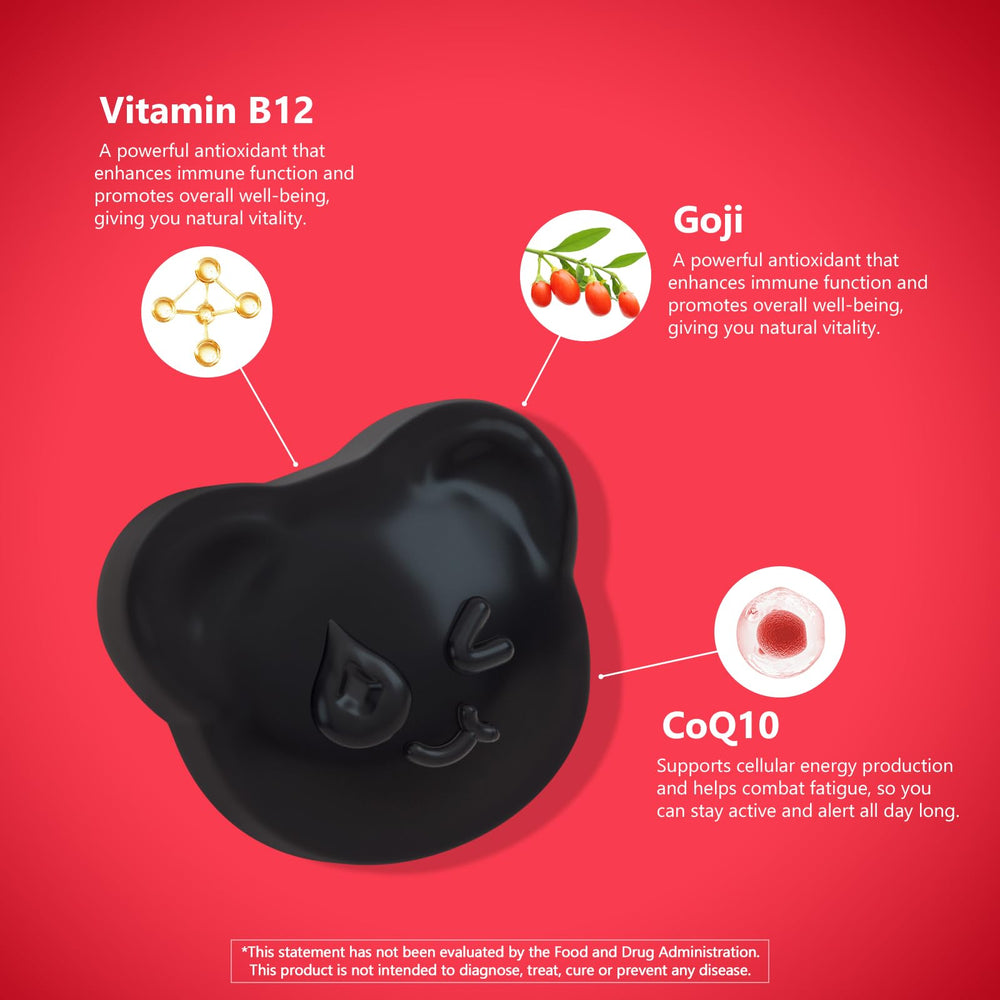 Vitamin B12 and CoQ10 blend supports metabolism and alertness throughout the day.