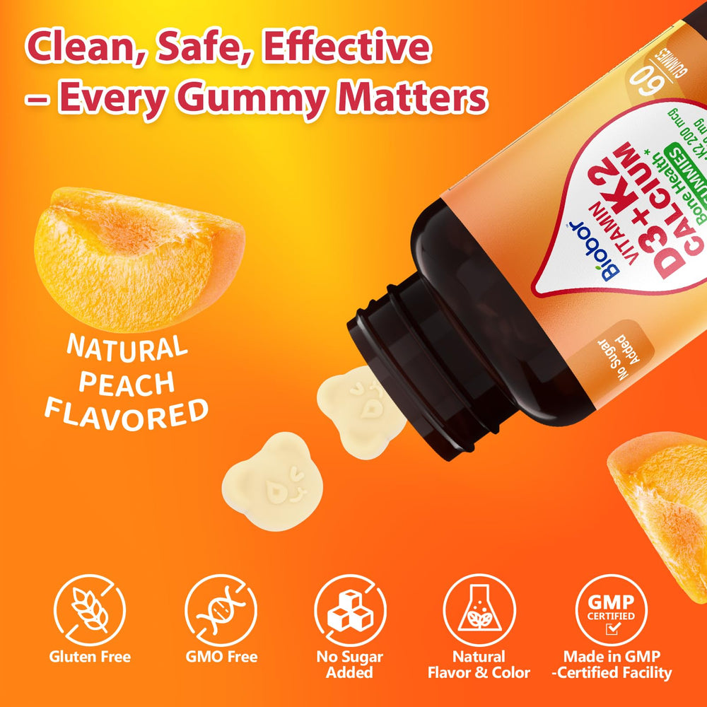 Biobor gummies in a bowl for daily bone support.
