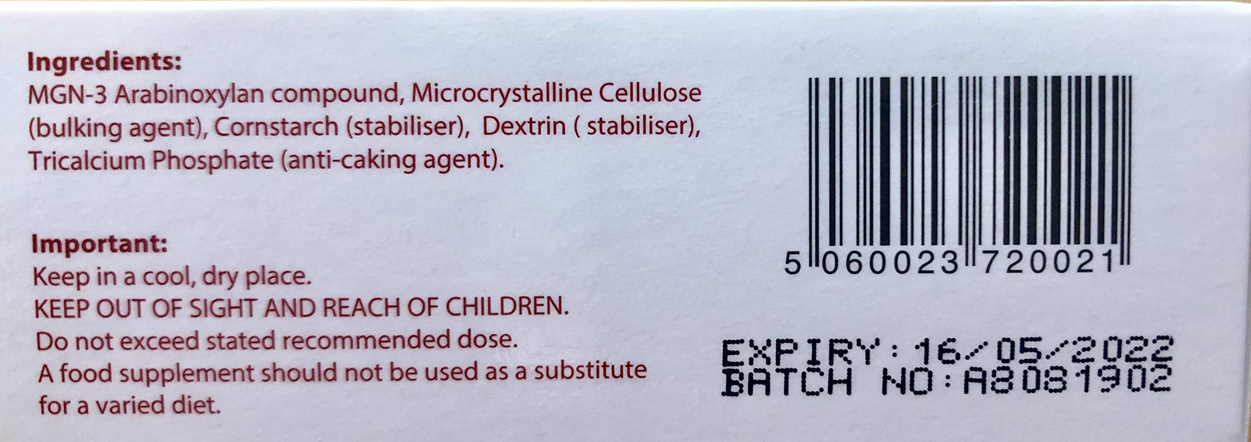 BioBran MGN-3 packaging box with clear branding and dosage details.