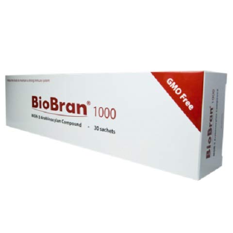 BioBran MGN-3 sachets pack shown for convenient daily immune support.