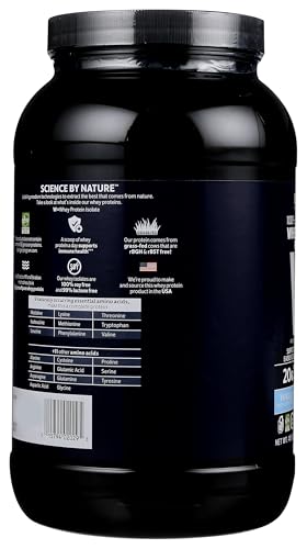 Biochem Whey Isolate Vanilla pour demonstrates easy mixing into beverages.