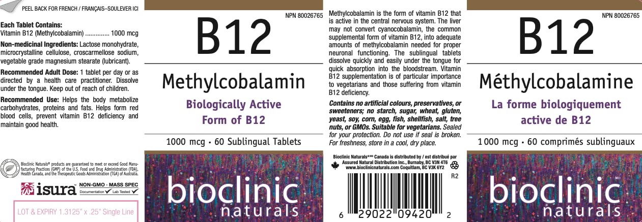 Bioclinic Naturals B12 lozenge in a daily-use scene at home