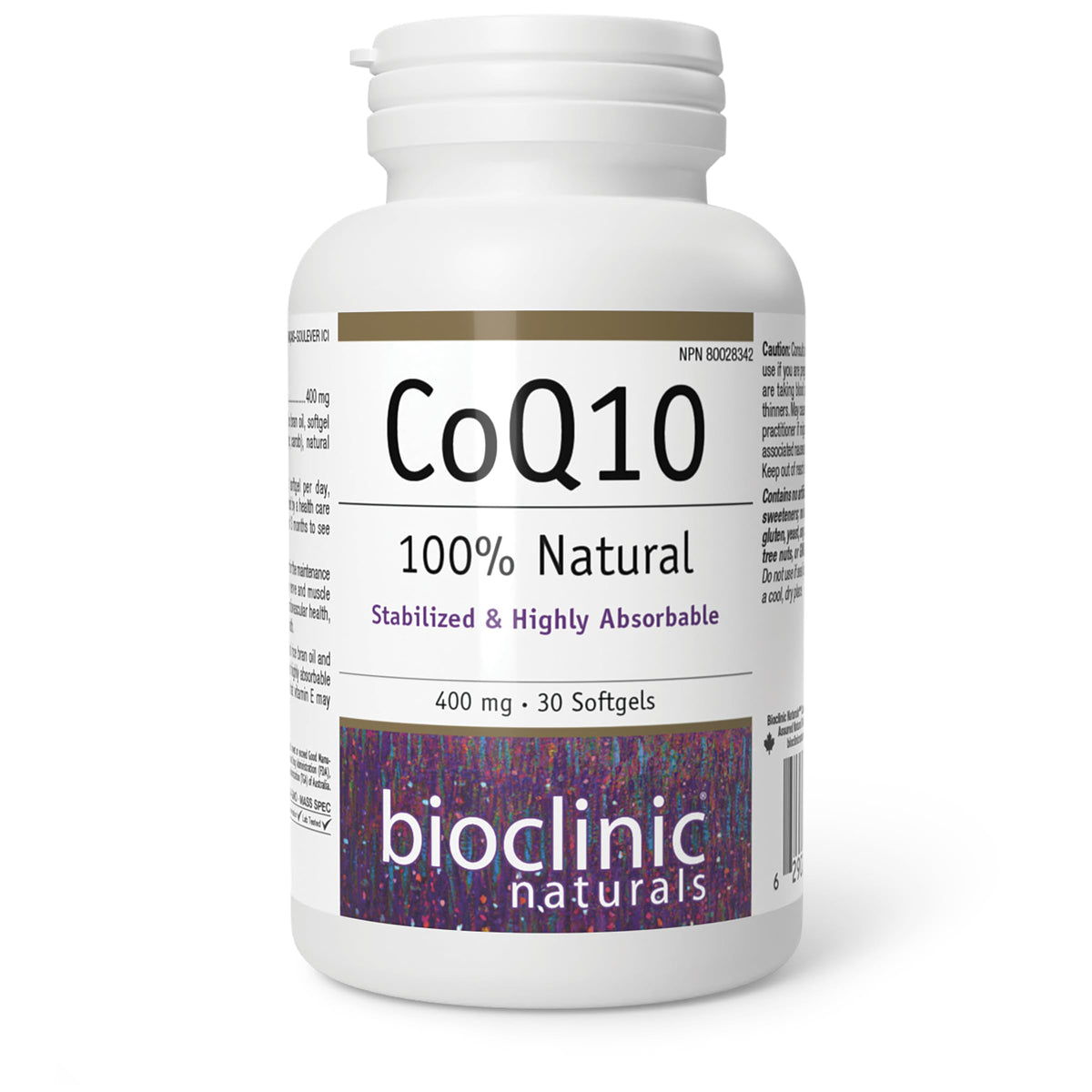 Bioclinic Naturals CoQ10 400 mg bottle ready for daily cardiovascular support.