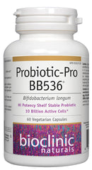 Bioclinic Naturals Probiotic Pro BB536 capsules support daily gut balance.
