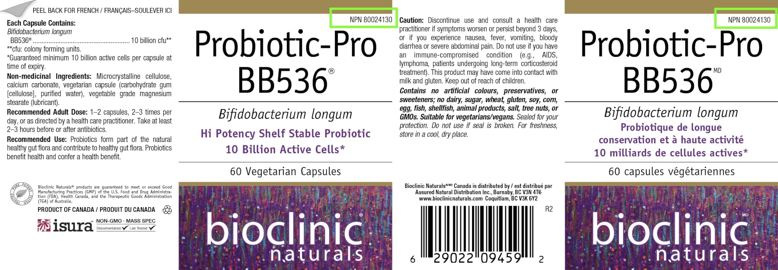 Capsule poured into hand from Bioclinic Naturals BB536 bottle.
