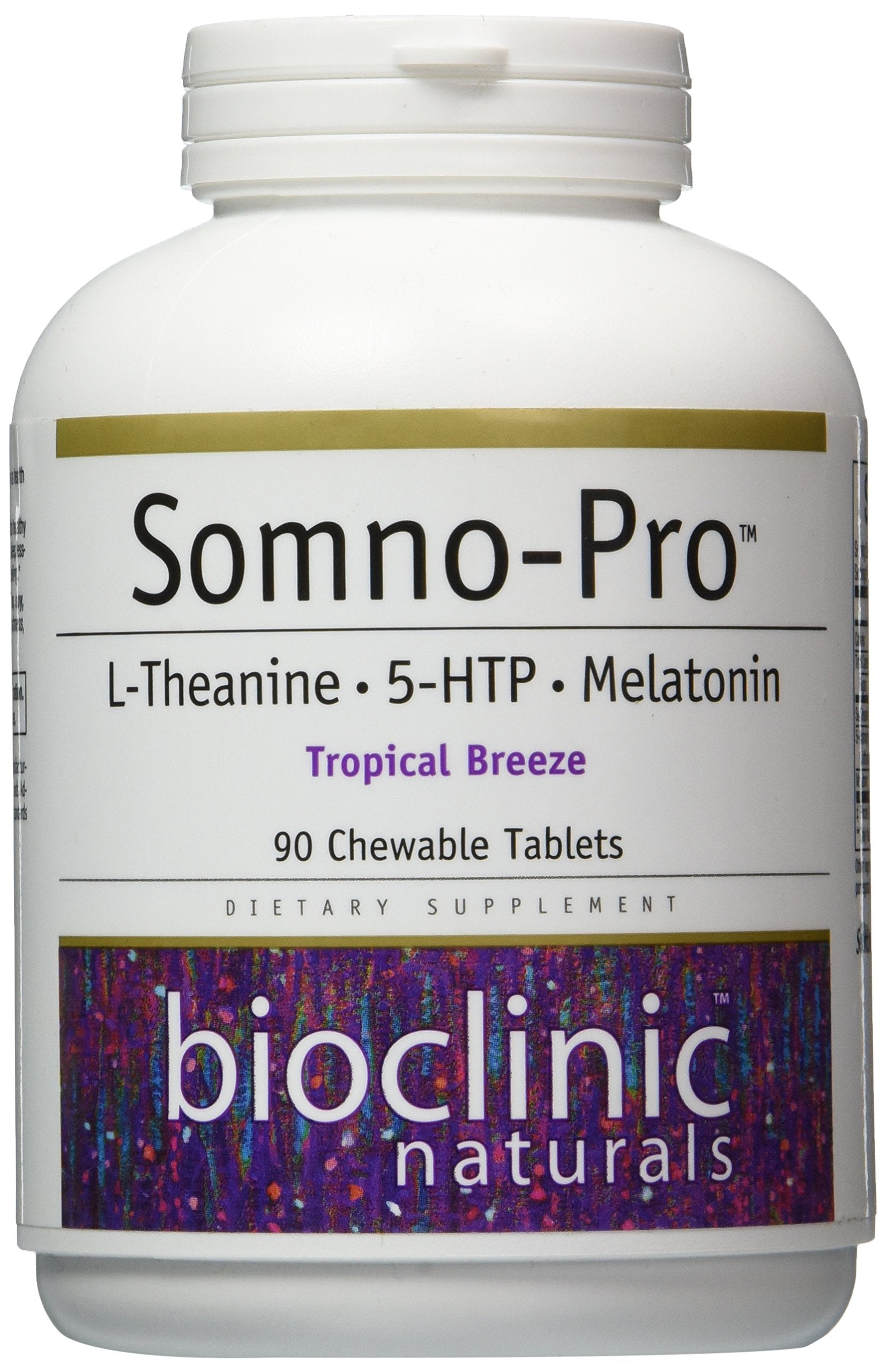 Bioclinic Naturals Somno Pro bottle front, tropical breeze formula for restful evenings.