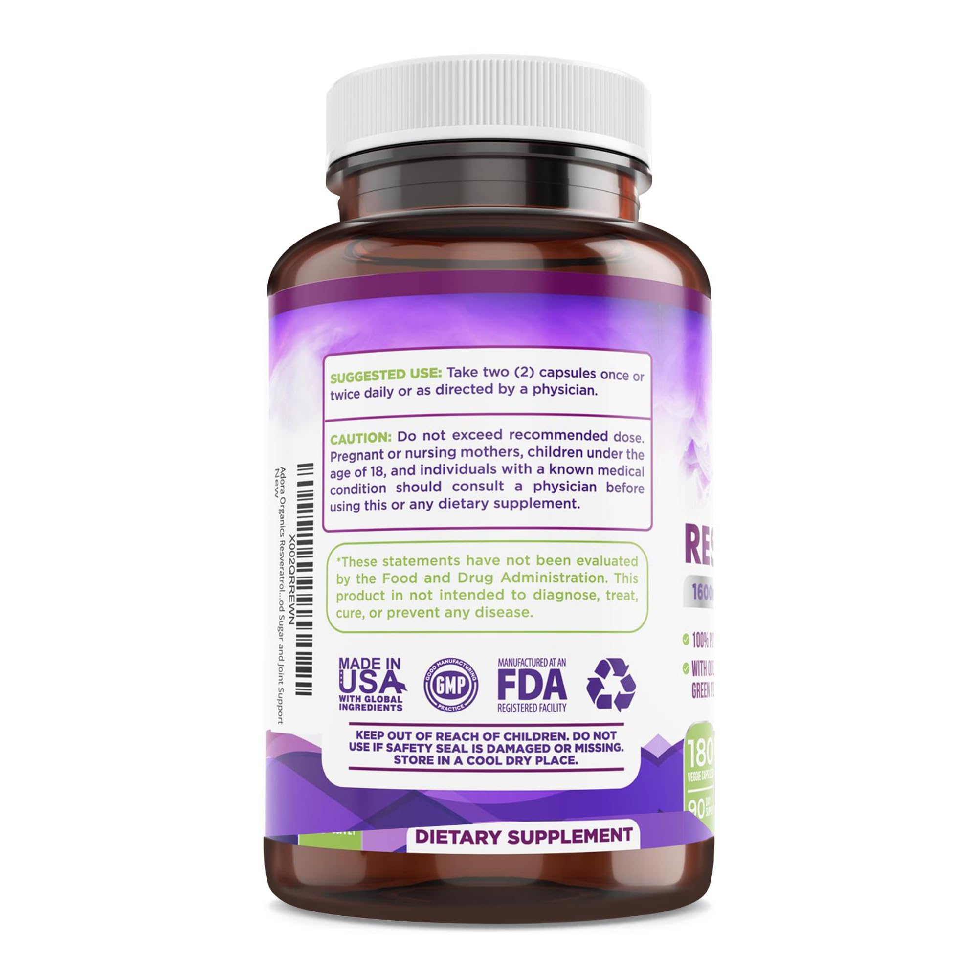 Biodora Resveratrol daily-use glass suggesting a wellness routine.