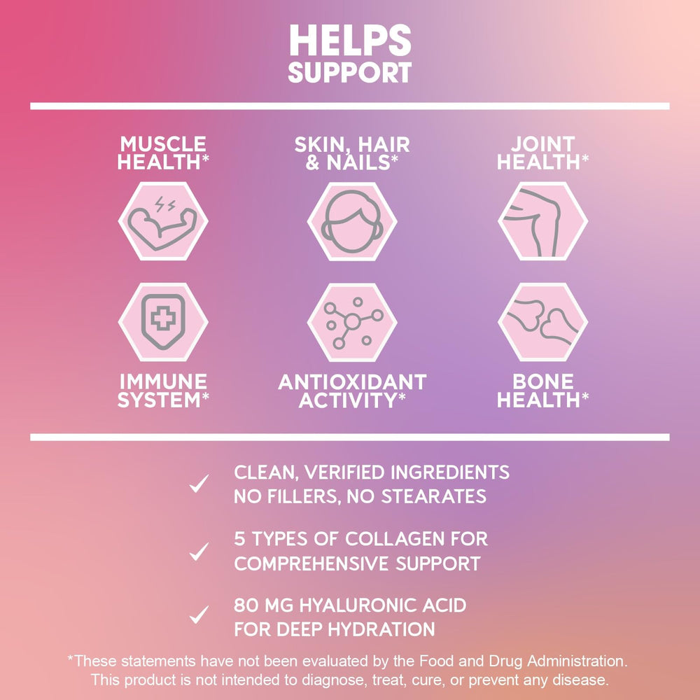 BioEmblem Beauty Collagen nails close-up hints at improved nail strength.