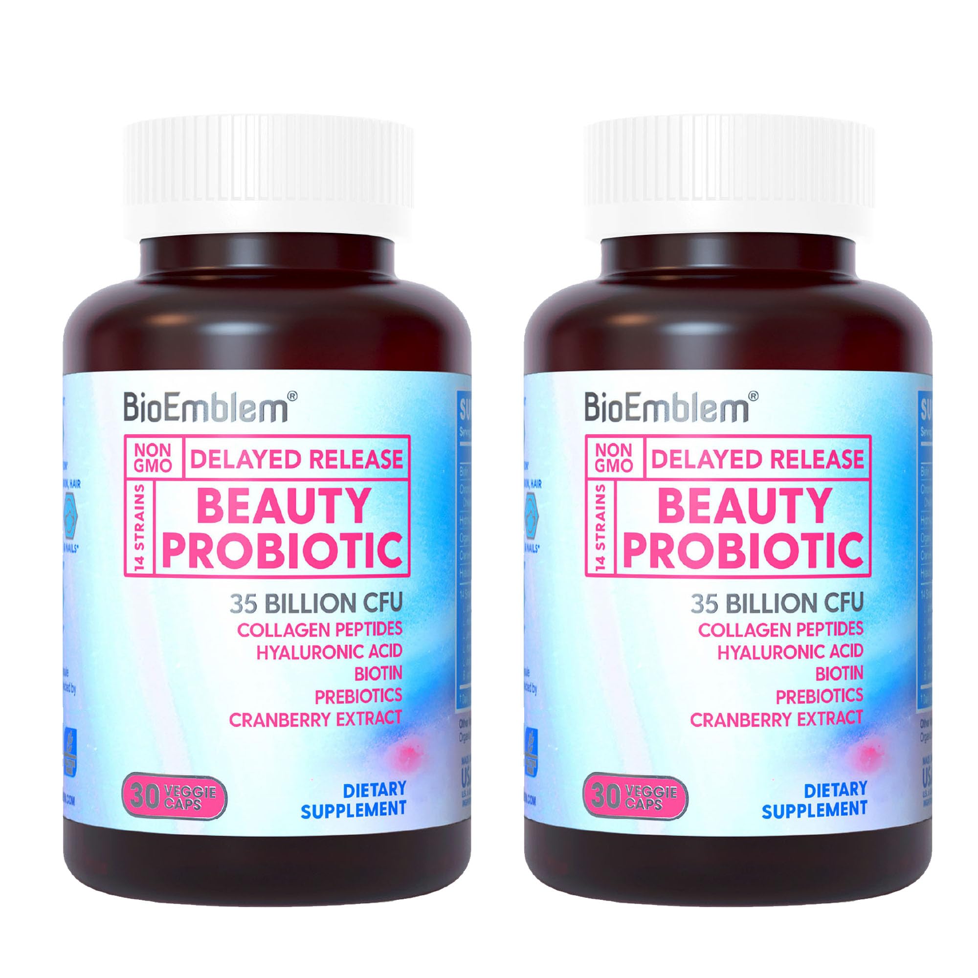 BioEmblem Beauty Probiotics women bottle for daily probiotic and beauty support
