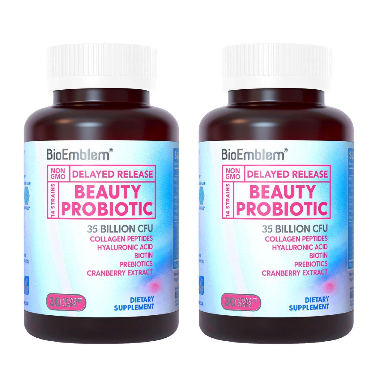 BioEmblem Beauty Probiotics women bottle for daily probiotic and beauty support