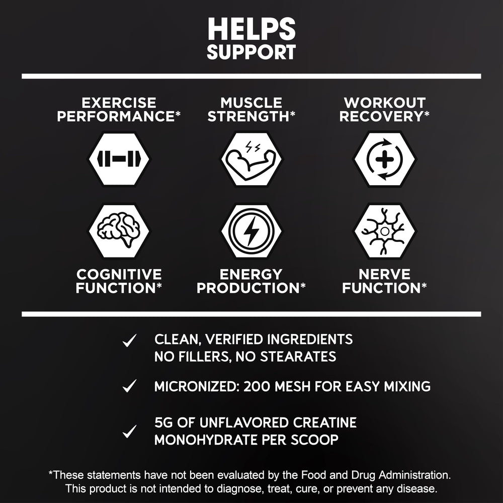 BioEmblem creatina monohidrato mejora concentración y enfoque durante el entrenamiento