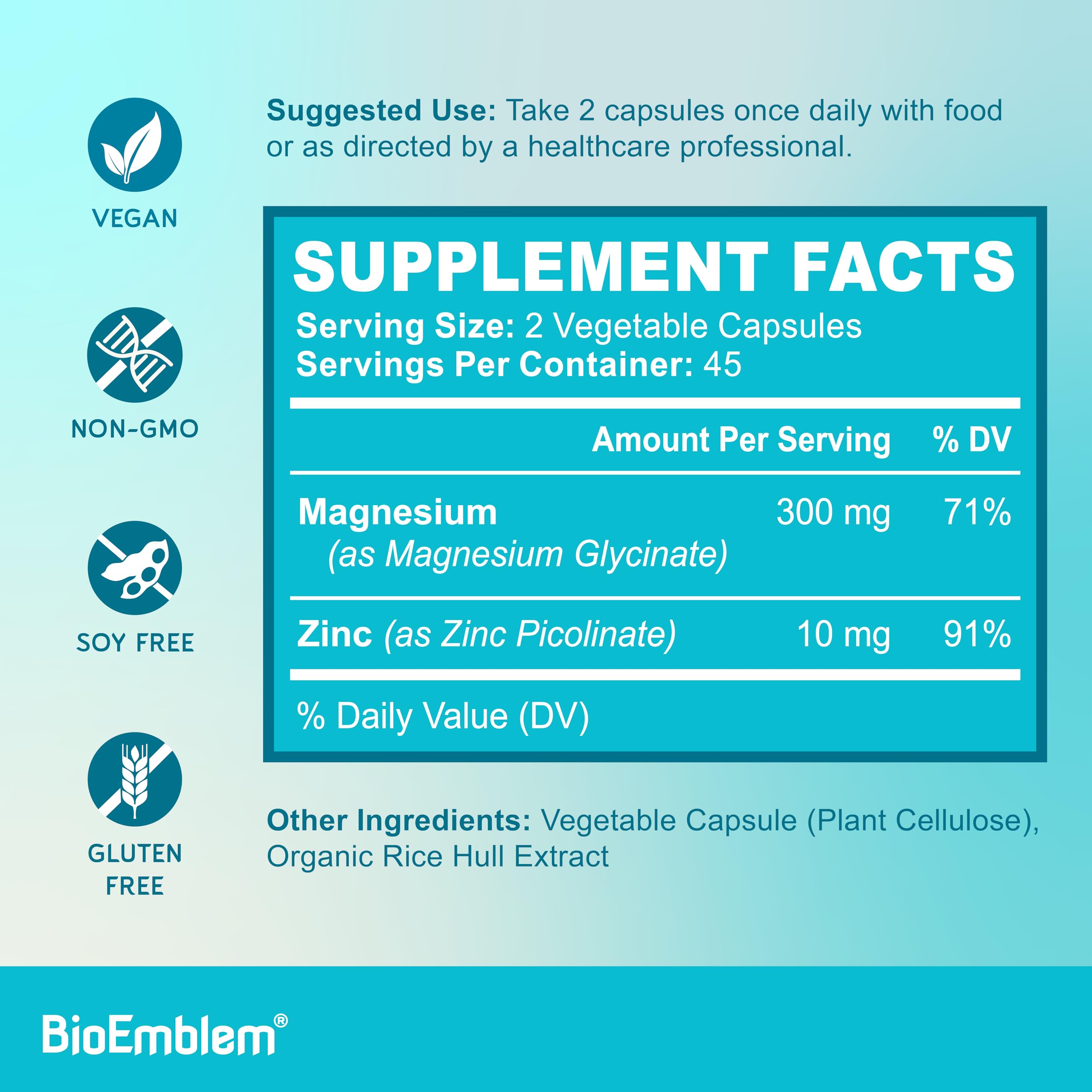 BioEmblem glass of water with pills implies convenient part of hydration.