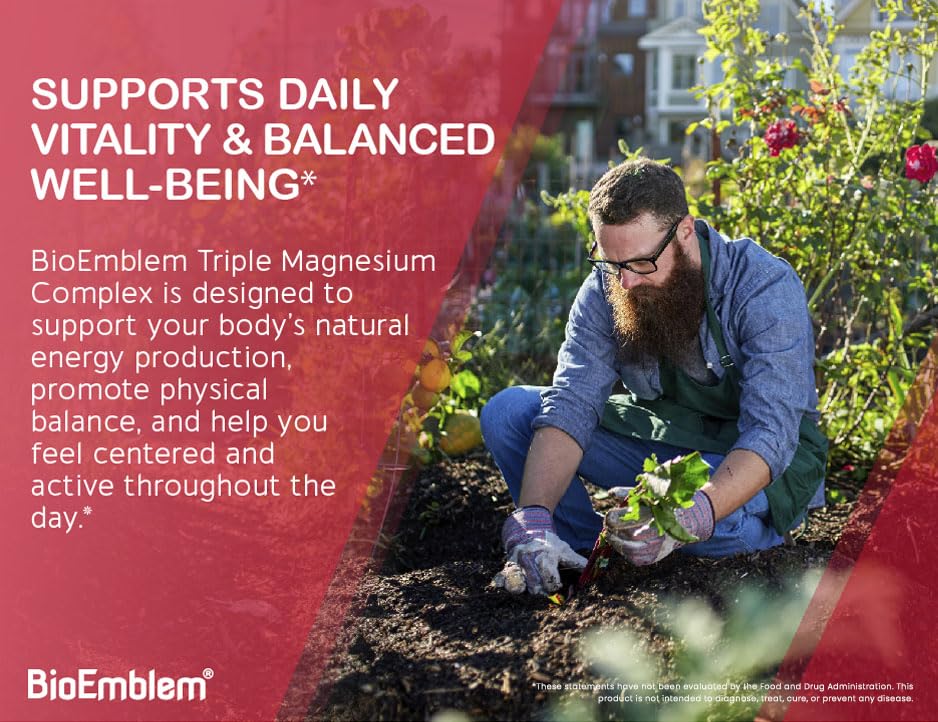 BioEmblem Triple Magnesium Complex capsule-pour captures easy intake during meals.
