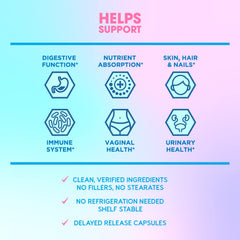 BioEmblem Women's Probiotics capsules for easy daily digestion and skin health