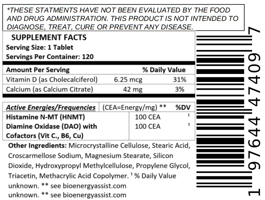 BioEnergyLife Histamine Control bottle shown in everyday setting for daytime wellness use.