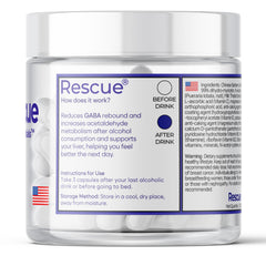 BioEssentials Rescue capsules closeup highlighting vegan formula