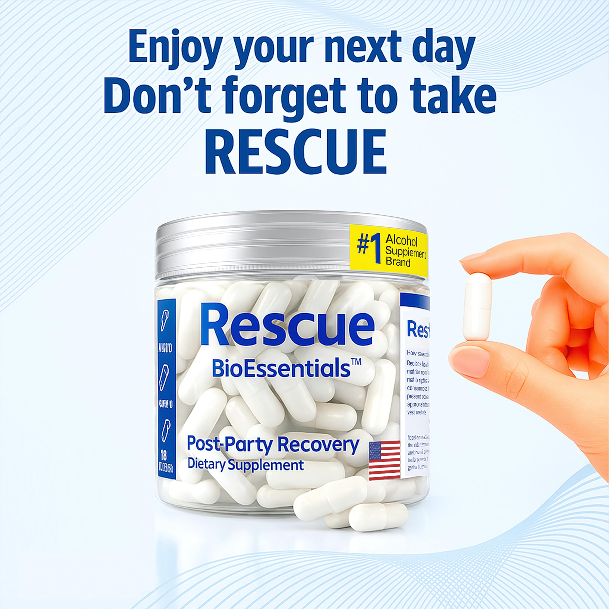 BioEssentials Rescue morning-after scene suggesting refreshed start